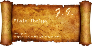 Fiala Ibolya névjegykártya
