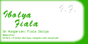 ibolya fiala business card